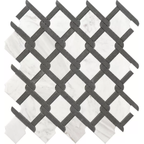 Black & White Medallion - stone tile